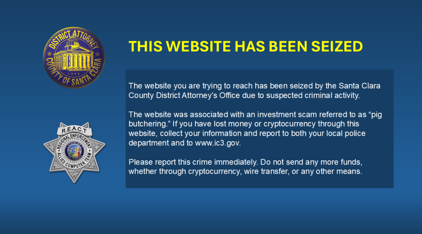 Domain Seized Notice